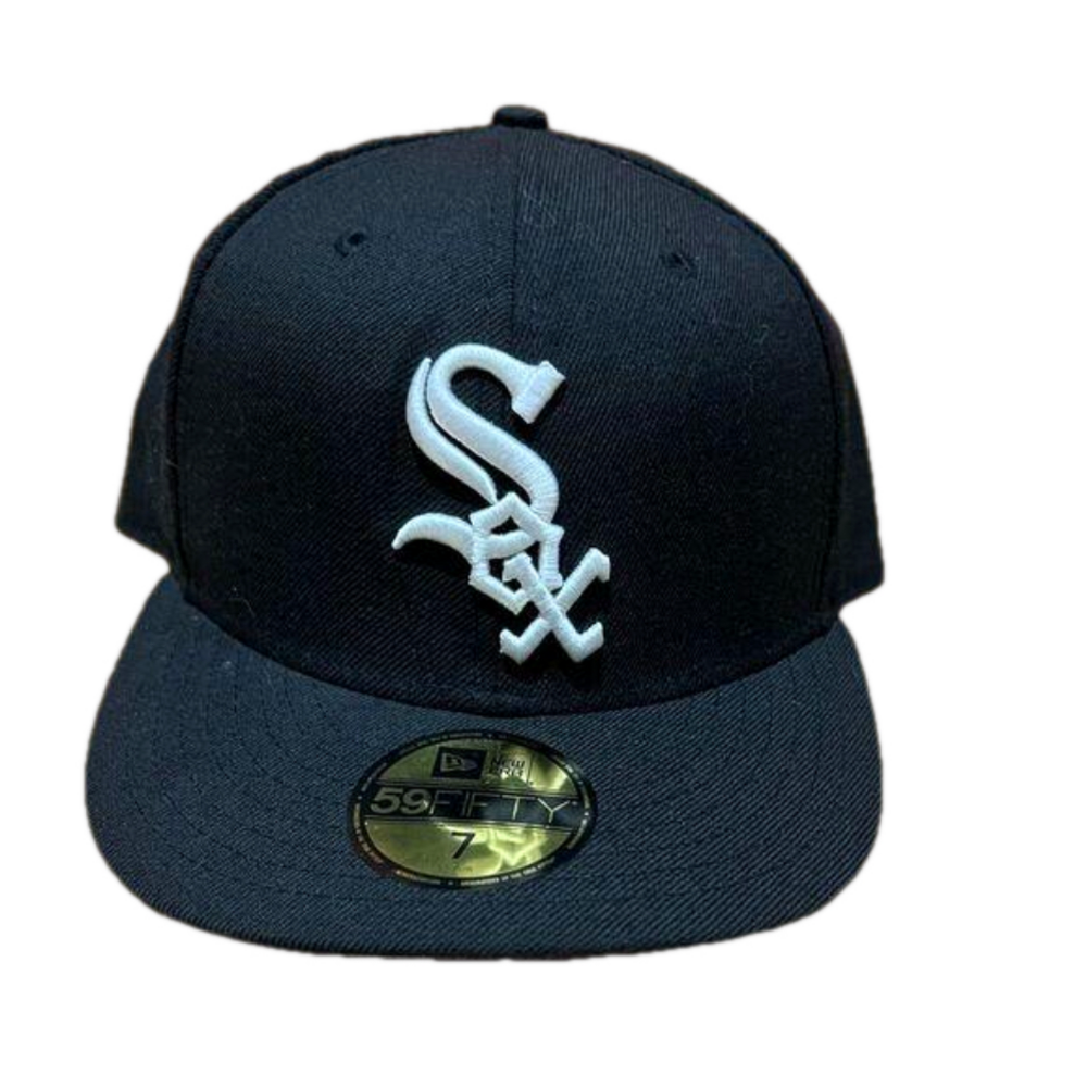 Chicago White Sox New Era Authentic On-Field 59FIFTY Sz 7 Hat -Black Custom